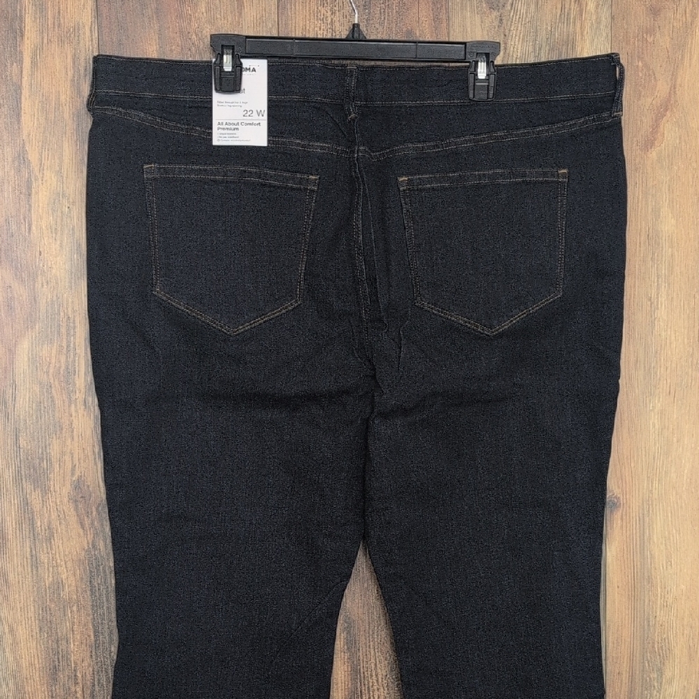 NWT Sonoma Dark Wash Bootcut Fitted Denim Jeans 22W    -321D